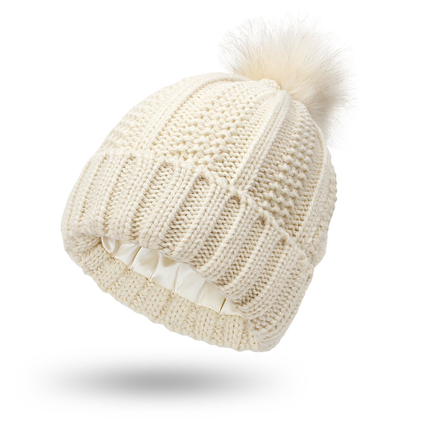 Style & Protect: Satin Lined Knit Hat - Warm, No Frizz - Infinite Findings
