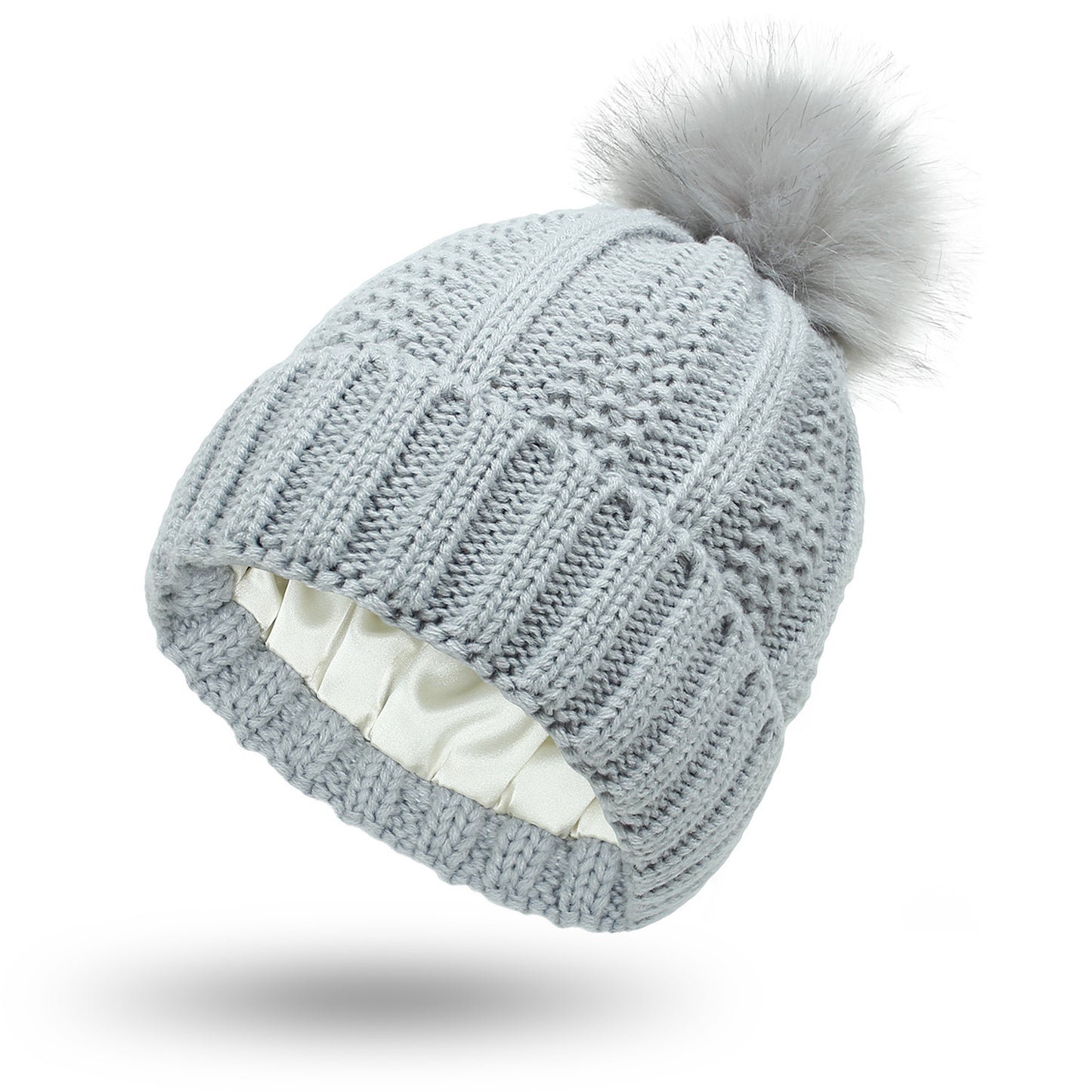 Style & Protect: Satin Lined Knit Hat - Warm, No Frizz - Infinite Findings