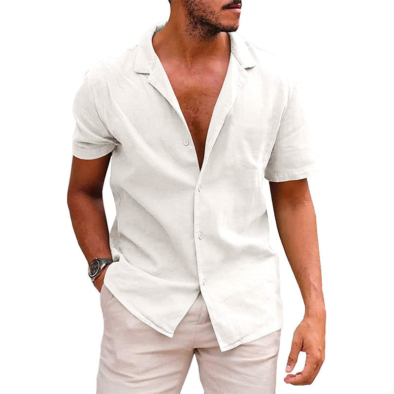 Summer Essential: Men's Linen Cotton Beach Shirt - Relaxed Style - Infinite Findings