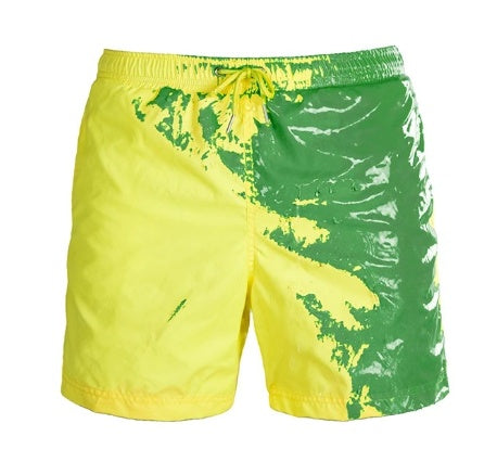 Magic Color Change: Men's Beach Shorts - Water-Activated Fun - Infinite Findings
