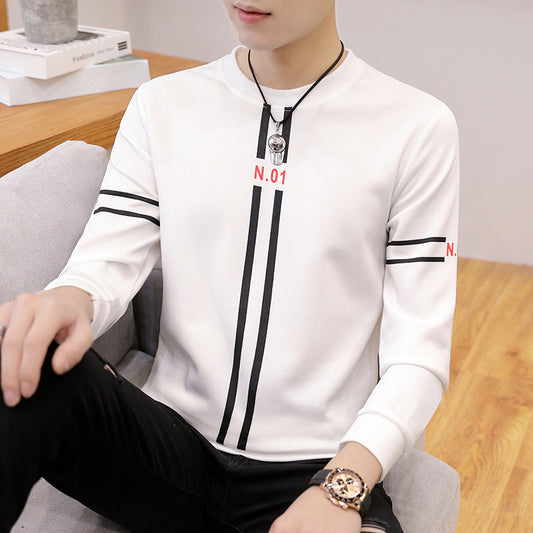 Casual Print Tee: Men's Round Neck Long Sleeve - Trendy & Comfortable. - Infinite Findings