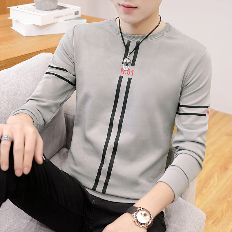 Casual Print Tee: Men's Round Neck Long Sleeve - Trendy & Comfortable. - Infinite Findings