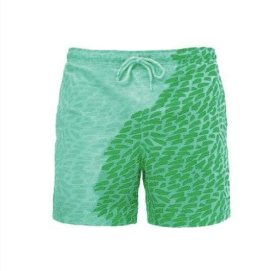 Magic Color Change: Men's Beach Shorts - Water-Activated Fun - Infinite Findings