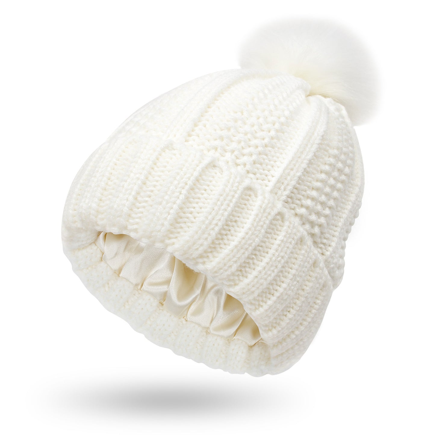 Style & Protect: Satin Lined Knit Hat - Warm, No Frizz - Infinite Findings