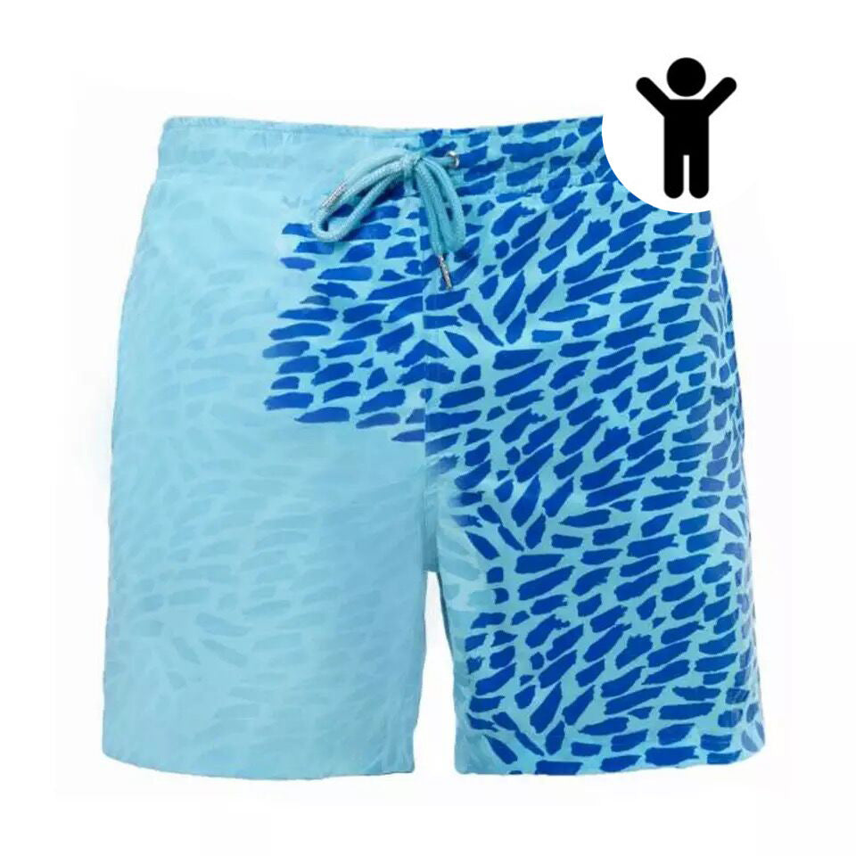 Magic Color Change: Men's Beach Shorts - Water-Activated Fun - Infinite Findings