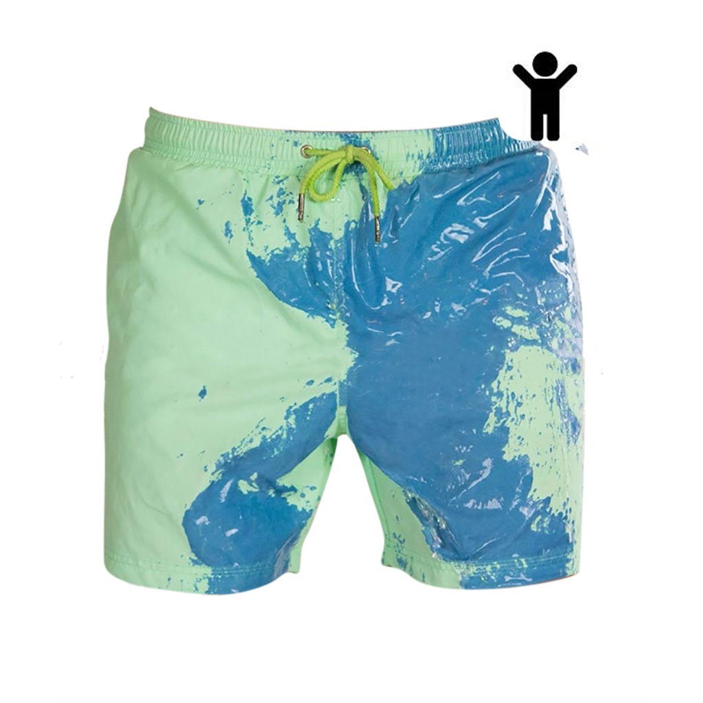 Magic Color Change: Men's Beach Shorts - Water-Activated Fun - Infinite Findings