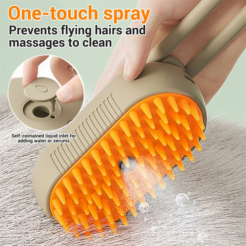 Cat Steam Brush Steamy Dog Brush 3 In 1 Electric Spray Cat Hair Brushes For Massage Pet Grooming Comb Hair Removal Combs Pet Products - Infinite Findings