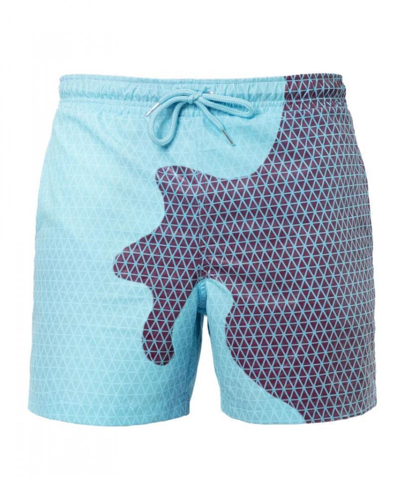 Magic Color Change: Men's Beach Shorts - Water-Activated Fun - Infinite Findings