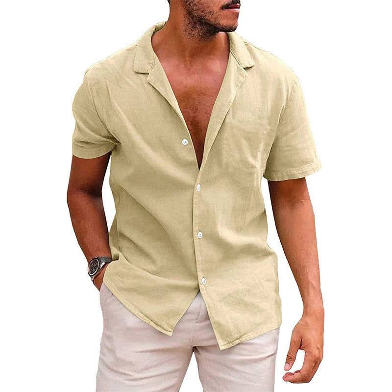 Summer Essential: Men's Linen Cotton Beach Shirt - Relaxed Style - Infinite Findings