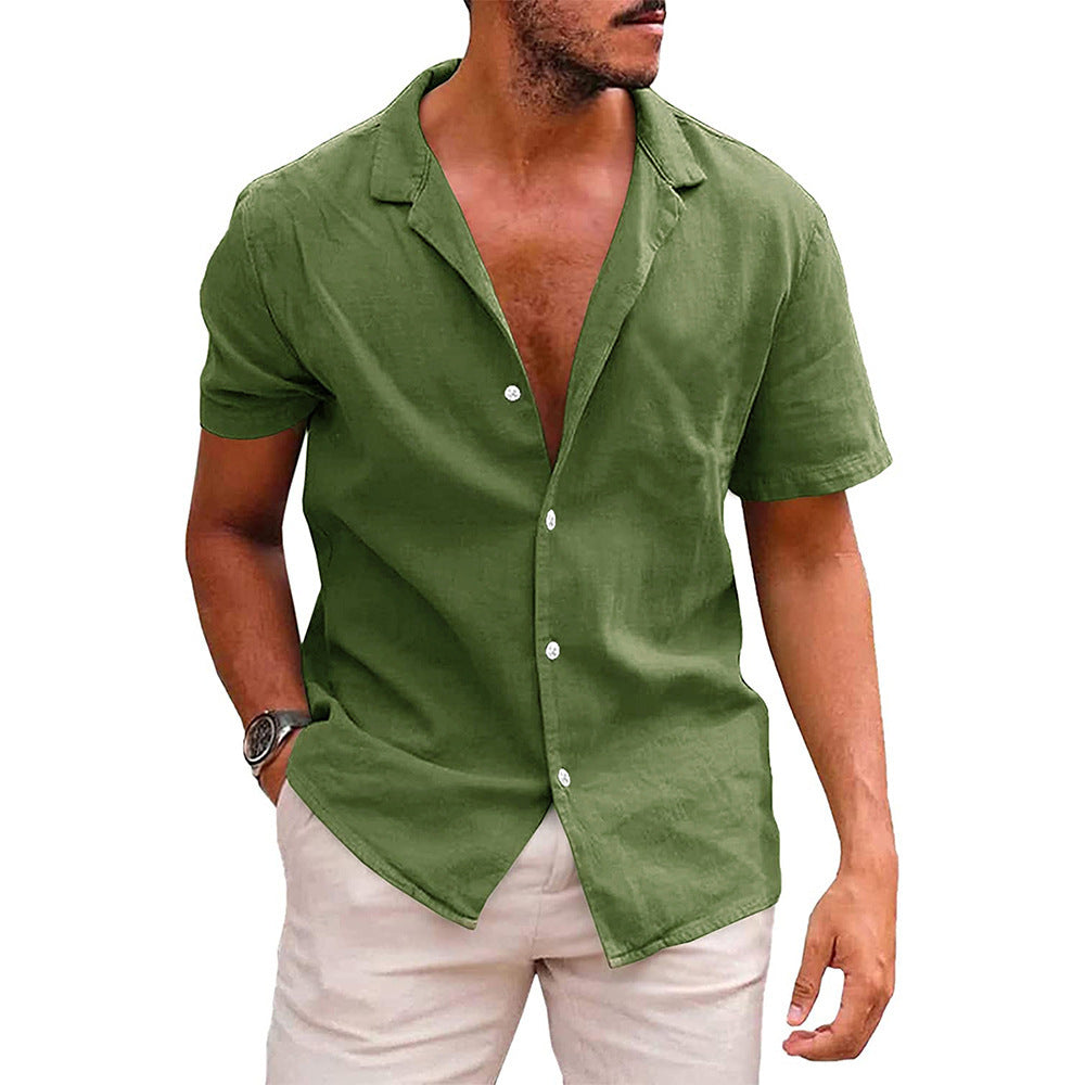 Summer Essential: Men's Linen Cotton Beach Shirt - Relaxed Style - Infinite Findings