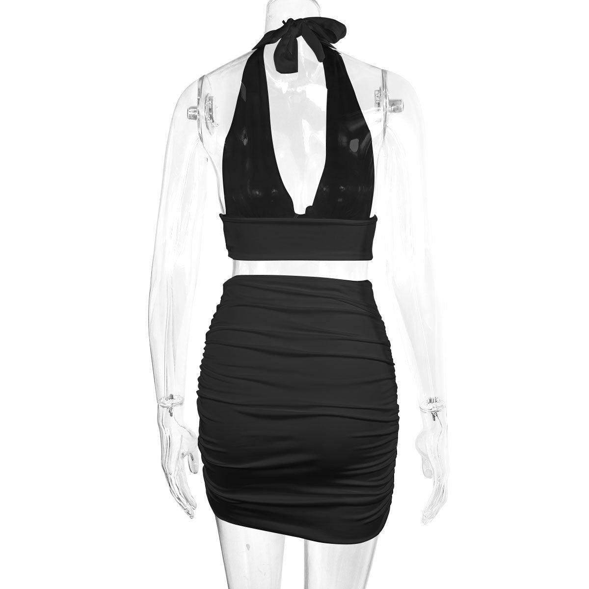 Sophisticated Halter and Skirt Two-Piece Set - Infinite Findings