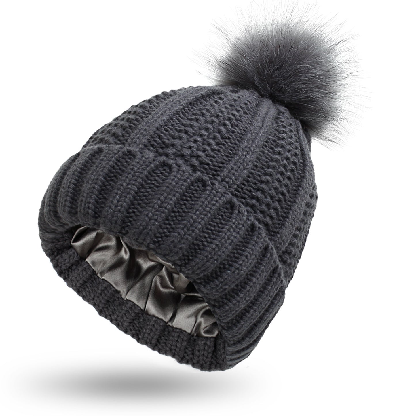 Style & Protect: Satin Lined Knit Hat - Warm, No Frizz - Infinite Findings