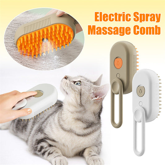 Cat Steam Brush Steamy Dog Brush 3 In 1 Electric Spray Cat Hair Brushes For Massage Pet Grooming Comb Hair Removal Combs Pet Products - Infinite Findings