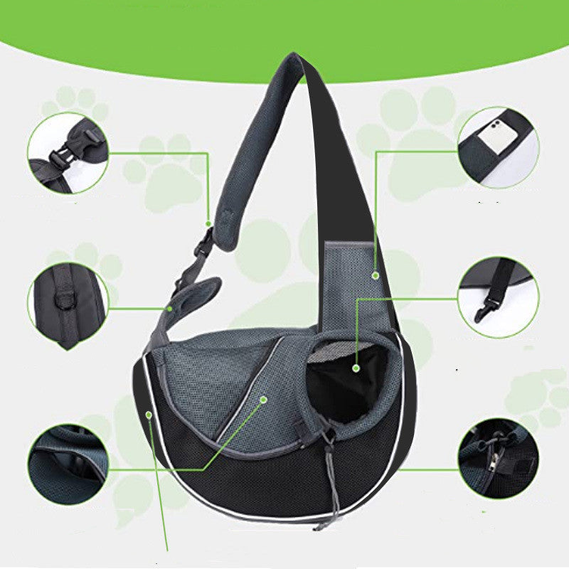 Hands-Free Travel: Pet Crossbody Carrier - Safe & Breathable. - Infinite Findings