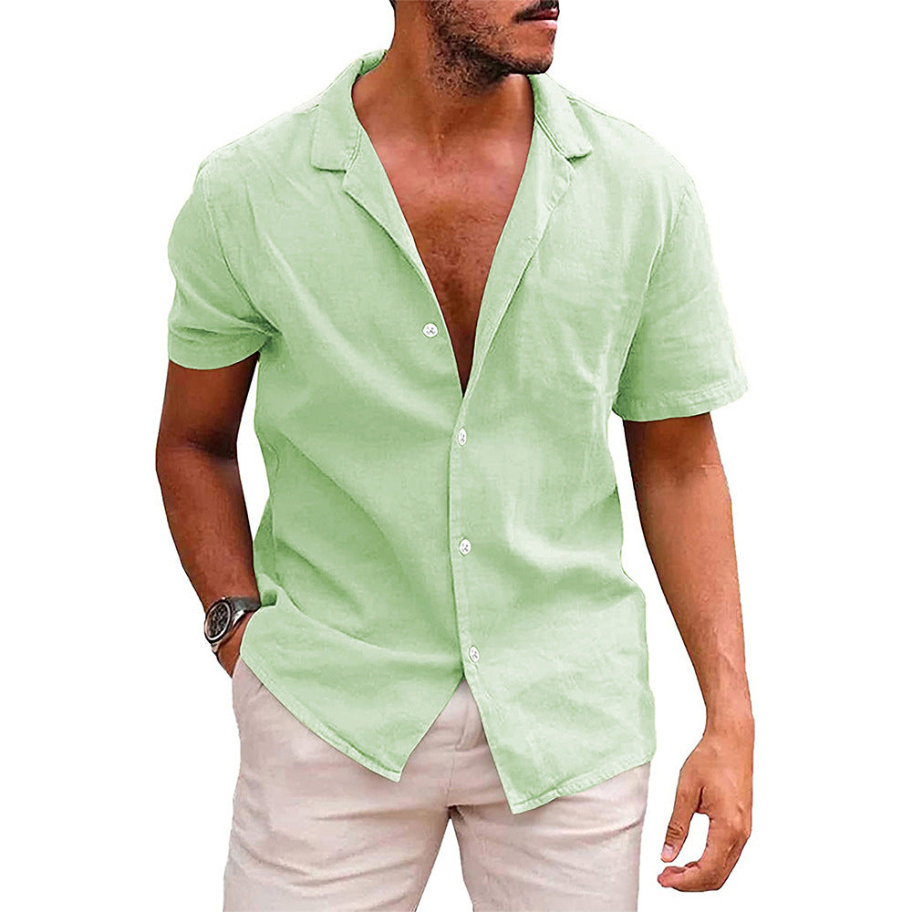 Summer Essential: Men's Linen Cotton Beach Shirt - Relaxed Style - Infinite Findings