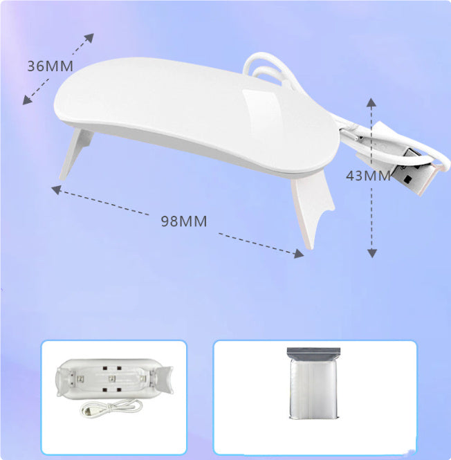 Fast Cure LED Light: Mini 6W Nail Lamp - Perfect for Travel - Infinite Findings