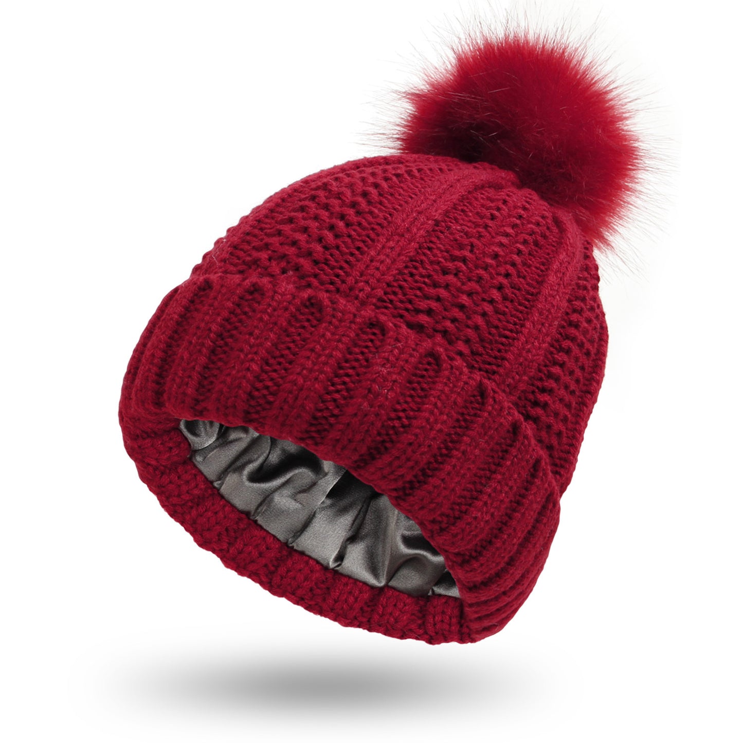 Style & Protect: Satin Lined Knit Hat - Warm, No Frizz - Infinite Findings