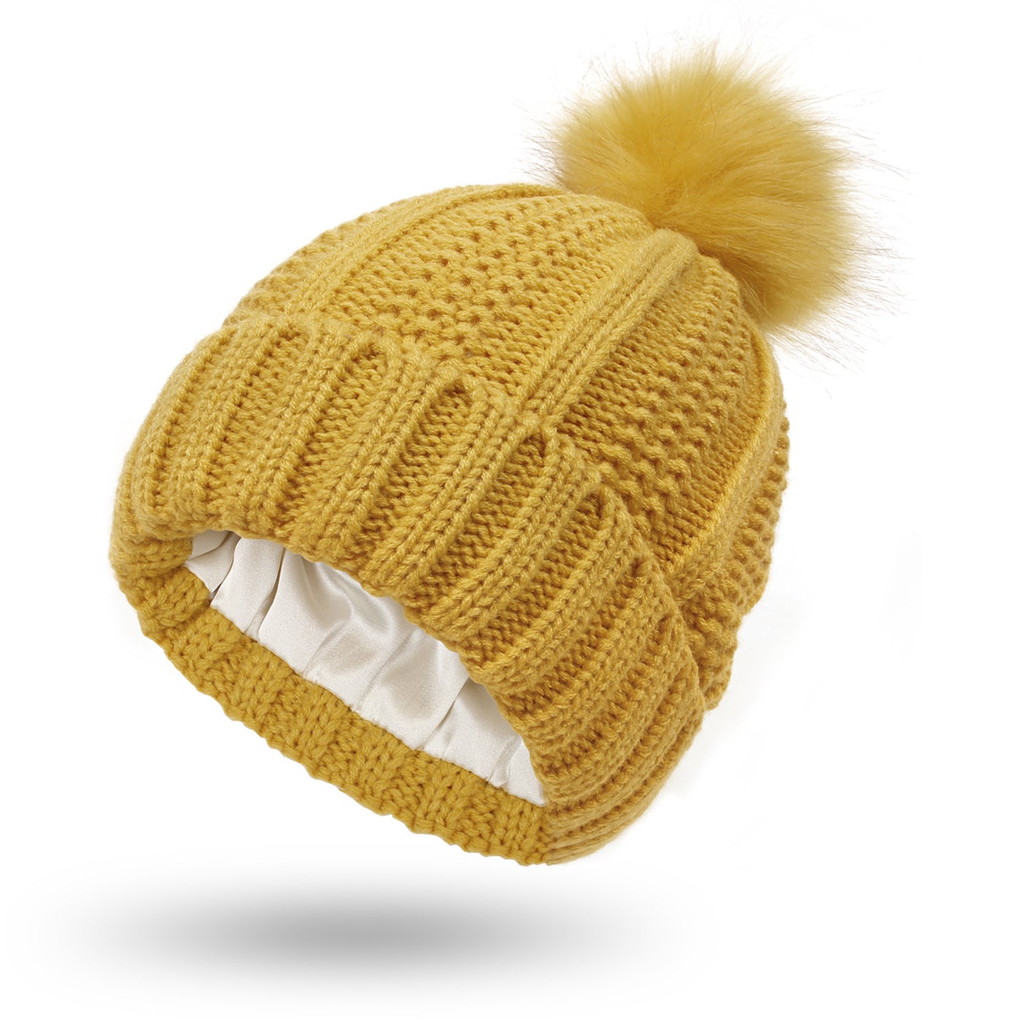 Style & Protect: Satin Lined Knit Hat - Warm, No Frizz - Infinite Findings