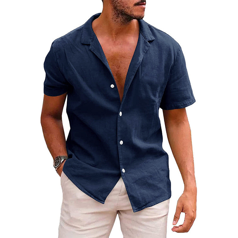 Summer Essential: Men's Linen Cotton Beach Shirt - Relaxed Style - Infinite Findings