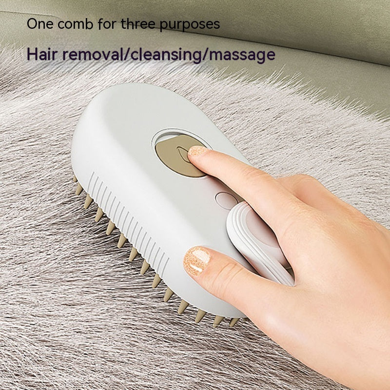 Cat Steam Brush Steamy Dog Brush 3 In 1 Electric Spray Cat Hair Brushes For Massage Pet Grooming Comb Hair Removal Combs Pet Products - Infinite Findings