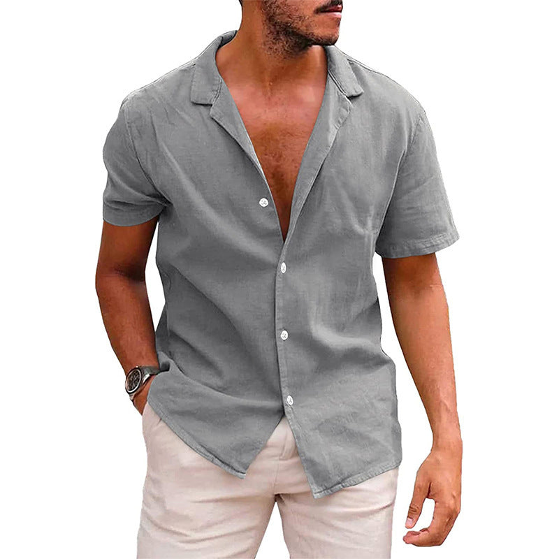 Summer Essential: Men's Linen Cotton Beach Shirt - Relaxed Style - Infinite Findings