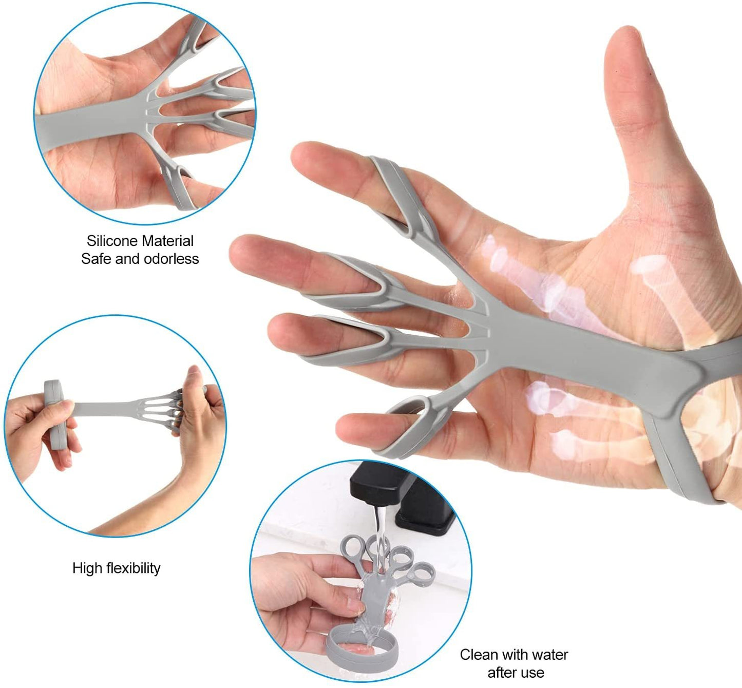 Grip Strength Pro: Silicone Finger Trainer - Exercise & Recover. - Infinite Findings
