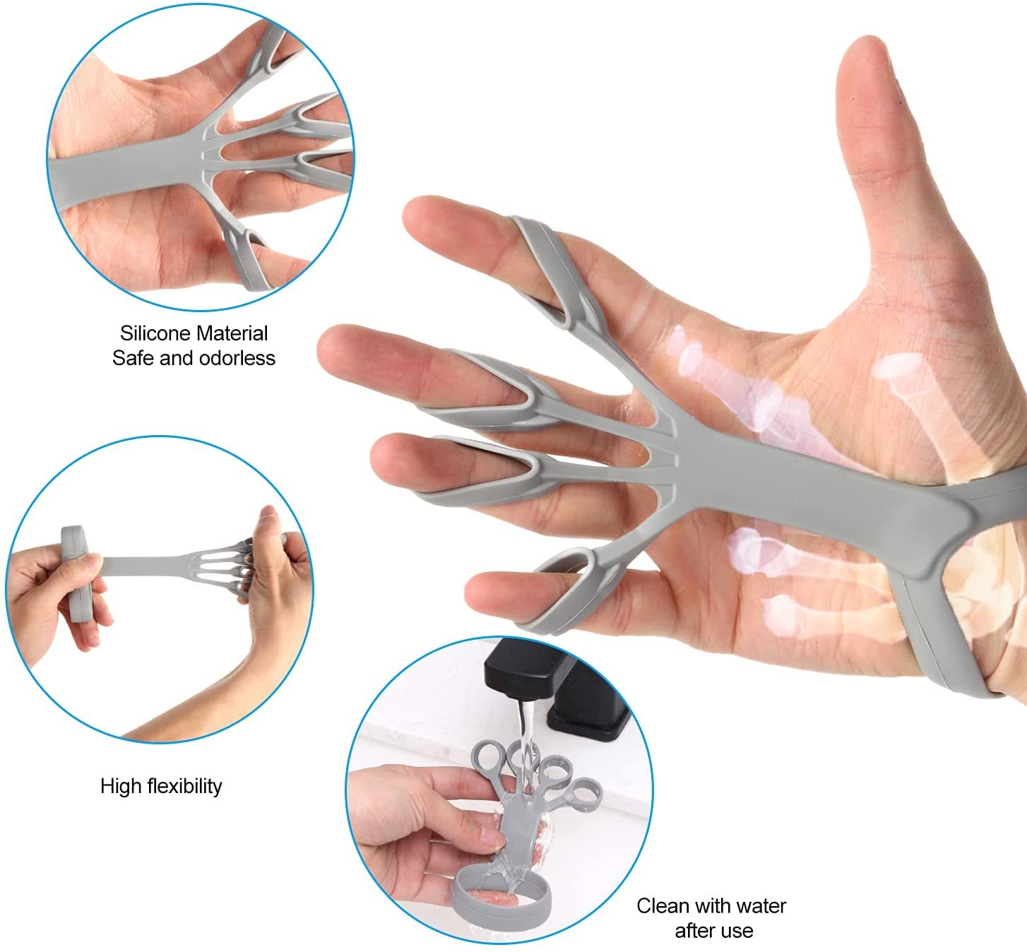 Grip Strength Pro: Silicone Finger Trainer - Exercise & Recover. - Infinite Findings