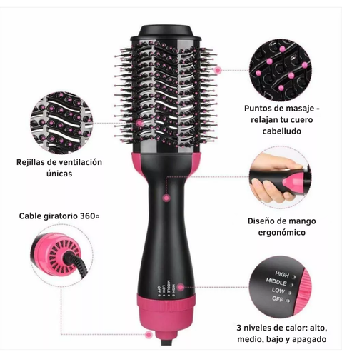 cepillo alisador one step 3 en 1